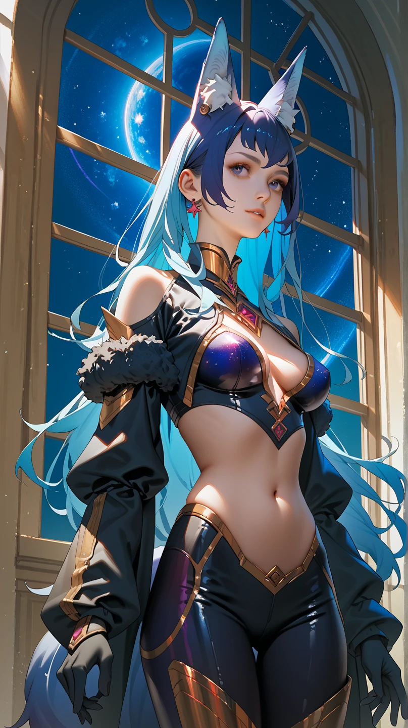 Medieval style cityscape,Iooiklas, hair ornaments, White Dress, Black knee socks,
Removable sleeves,Complex eyes,Beautiful fine details,Symmetrical eyes,Big eyes:1.5,
(((dark skin,dark_skin,lustrous skin:1.5,bright skin: 1.5,
skin tanned,shiny skin,very shiny skin,Shiny body,plastic glitter
skin,exaggerated shiny skin,illuminated skin))),
(,Detailed body,(Detailed face)), cute,Lewd,erotic,Bold,
Revealing clothing,show skin,(((Sexy aqua fur coat, Aqua fur coat outfit,
wearing a Ice Dress:1.3,aqua 冬 coat))), ((Ice Dress,elegant Ice Dress)),
(White gloves,White clothes,(((Complex outfit,Complicated clothes,Embroidered costume,Glamorous costumes,Embroidered clothes,
Glamorous clothing))),
High resolution,Sharp focus,(Super detailed,Very detailed),(Very detailed CG unity 8k wallpaper),
(((Vibrant colors))),