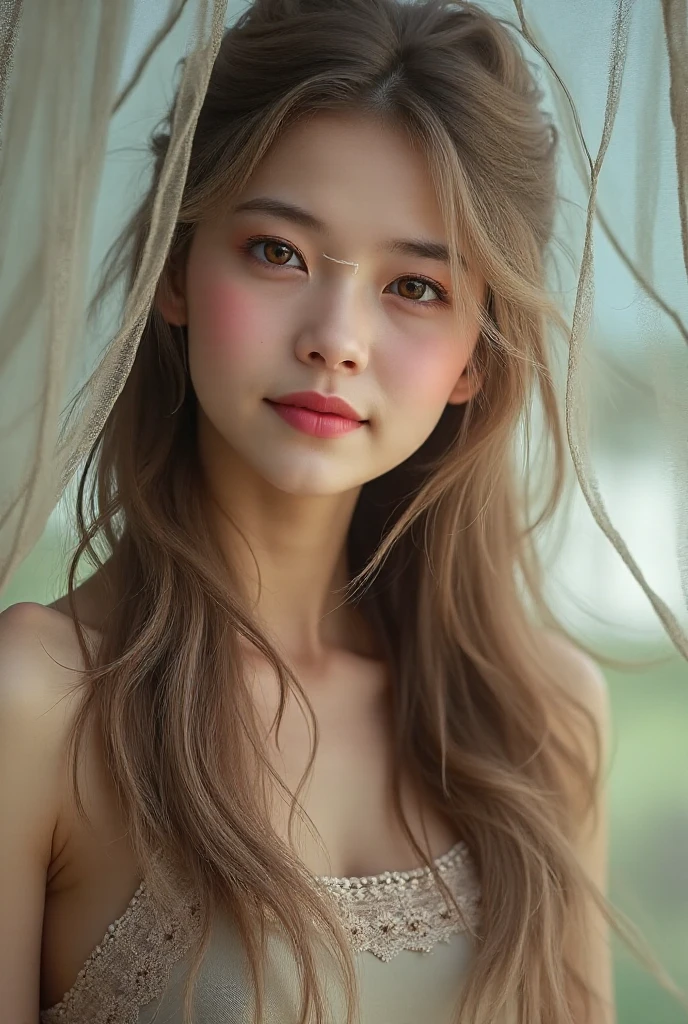cute girl photo realistic