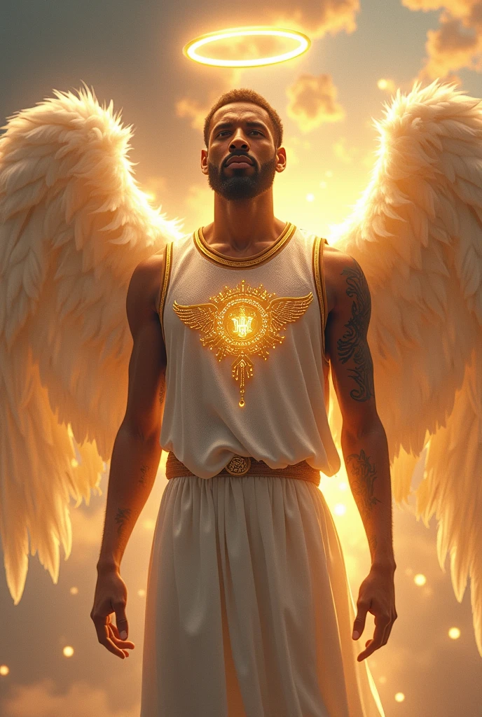 Draw a black man named angel