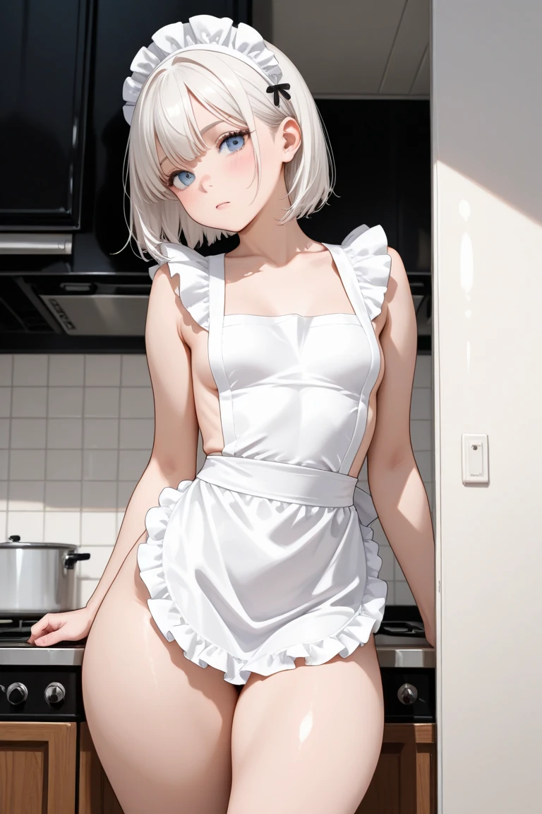 (table top: 1.3), (maximum resolution: 1.2), (Ultra HDTV: 1.2), cinematic light, 8k resolution, fine eyes and skin, detailed faceの特徴, , (sharp focus: 1.2), (focus on face:1.2),perfect style, beautiful face, acura, anatomically correct, ノ Highly detailed face and skin texture, fine eyes, double eyelid, thin eyebrows, glitter eyeliner: 1 natural cheeks, Glossy skin, Fair skin: 1.2, (glossy lips: 1.4),、 (embarrassed look: 1.2),Highly detailed face and skin texture, fine eyes, double eyelid, natural cheeks, , glossy lips: 1.4,exposed chestの谷間、caught sperm、Overflowing sperm、flowing sperm、 18 year old female, (detailed face:1.2), (highest quality:1.2), Retrospective shot of rear loam, Low - Angle, from behind, cinematic lighting, (skirt lift:1.4), loose and wrinkled white panties, exposed chestの谷間、leaked sperm、caught sperm、 blush、humiliation、impatience、It was disappointing、It was scary、glare、 Are crying、embarrassing、glare at、angry expression、stockings、20-year-old、A neat and clean woman、1 person、 (Maid clothes:1.5),full of sweat、silver hair、greenish gray eyes、narrow toilet、Attractive butt、wet panties、exposed chest、exposed panties、