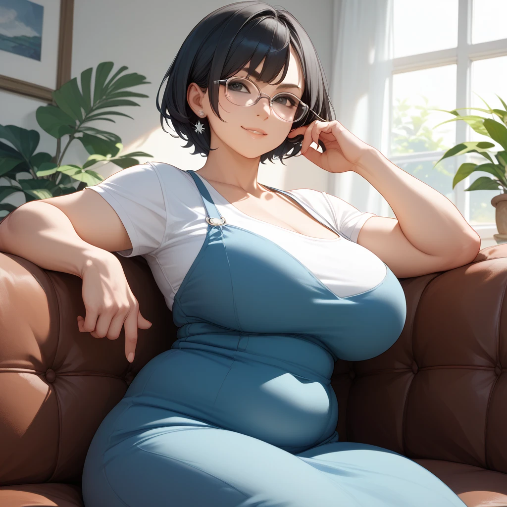 Tall and long legs, Beautuful Women, Mature woman, Perfect face shape, Big breasts teacher, long whitr hair, rimless eyewears, One person fills the picture, The upper part of the body, incomparably huge boobs, A chunky sweater with a high neck wraps around the chest, skinny pants