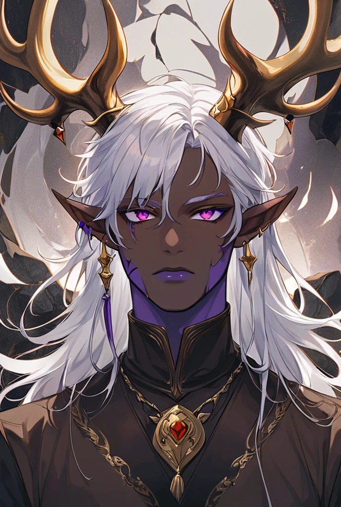 1 sheep woman, sheep's snout, shaman outfit, white hair, dark-skinned female, dark skin, anime art, holding an axe with both hands, muscular female, pointed nails, messy hair, white eyes, perfect eyes, original, (masterpiece), (illustration), (extremely fine and beautiful), perfect detailed, photorealistic, (beautiful and clear background:1.25), (depth of field:0.7)
