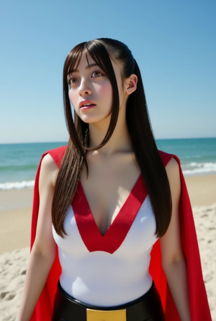 adorable, whole body, (((12 year old natural girl type sexaloid))), (shiny skin, highest quality, ultra high resolution, realistic), ((Super detailed NSFW sailor suit, 8k, RAW photo)),