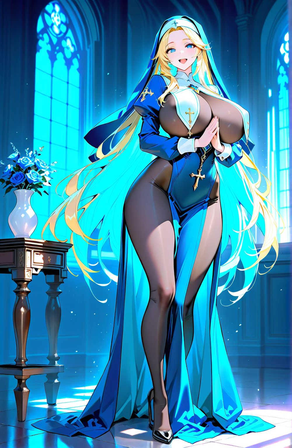 (masterpiece, best quality, high resolution, ((full body, standing,))((huge breasts)) a mass of light of pure fantasy wonder,full body
