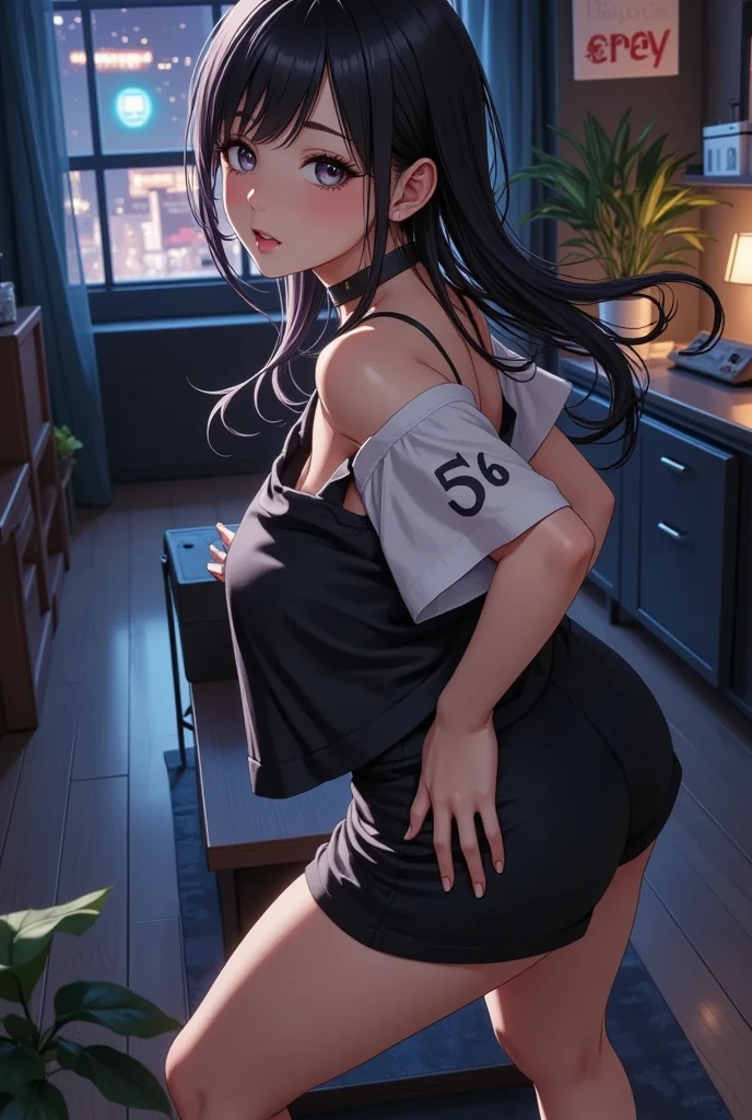 Ultra-high detail. Photorealism. Intimate atmosphere, flowing light. The atmosphere radiates tenderness, bliss and passion. My girlfriend and I are in some kind of dusty warehouse, my girlfriend in a short skirt sits on a table ((Skirt lifts up)), The girl wraps her legs around my waist. I insert my dick into her horny wet pussy. Love juice is flowing from the pussy. We merge in the ecstasy of love. In a fit of passion, almost all our clothes were taken off. My girlfriend throws her head back in bliss and moans loudly. Her long hair hangs down. No one had ever fucked her like that.