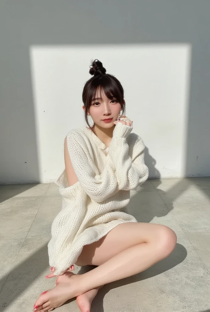 (((Sexy bust accent:1.75)))、(((Sexy Knee High:1.35)))、((((Sexy crotch accent:1.35)))、((((Spread your legs wide、Touching the thigh、There is a lot of pubic hair、large pointy breasts))))、((Boyfriend and girlfriend having sex in missionary position:1.5))、((Sexual pose:1.5))、((Spread legs POV:1.5))、、Browsing Caution、(Humans are biologically correct、reference) 、 余分な手足を失うスリムな手足余分な数字変異した手と指の融合指スリムな悪い手長い首長いbodyの解剖学的構造悪い変形悪い変形余分な胸はありません、Not Futanari、One person, Slim face, Piercing blue eyes, Brunette, Tie your hair up, thin:1.3, body, Wearing a thin knit sweater, Dark colored high-length short skirt, Put your hands on your knees, View your viewers, (Eye-level shot, Cowboy Shot),
break
(Highest quality:1.3, masterpiece:1.3), (Realistic, photo Realistic:1.2), High resolution, 超High resolution, 8k, (Realistic skin, Smooth, lustrous skin), (Normal expression, Perfect Anatomy),