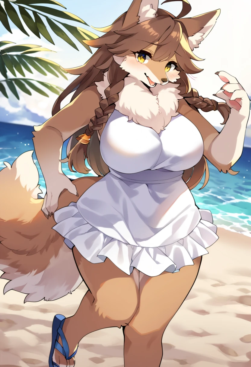 by buta99, by chelodoy, by spikedmauler, by cervina7, solo, female, standing, looking at viewer, ((hair, snout)), pink eyes, sexy, smiling, lips, eyelashes, eyeliner, big breasts, cleavage, canine, , light brown fur, chocolate labrador, domestic dog, pink eyes, sexy, light brown hair, long curly brown hair, skinny , small waist, super skinny,huge thighs, huge , ass, pink eyes, kawaii, emote, showing emotion, straight on, huge , massive , huge massive , pink, big eyes, hoop earrings, bimbo, sexy, white lace bra, white lace thong, leaning back