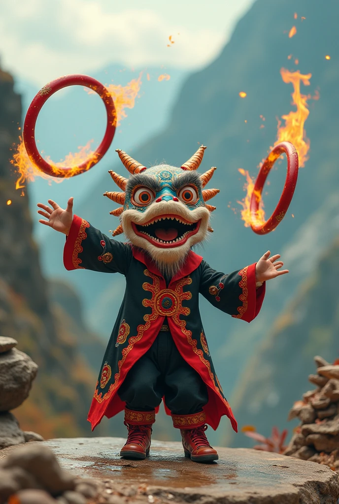 masterpiece, best quality, making friends with the Chinese dragon, fun, happy, bright, loong,