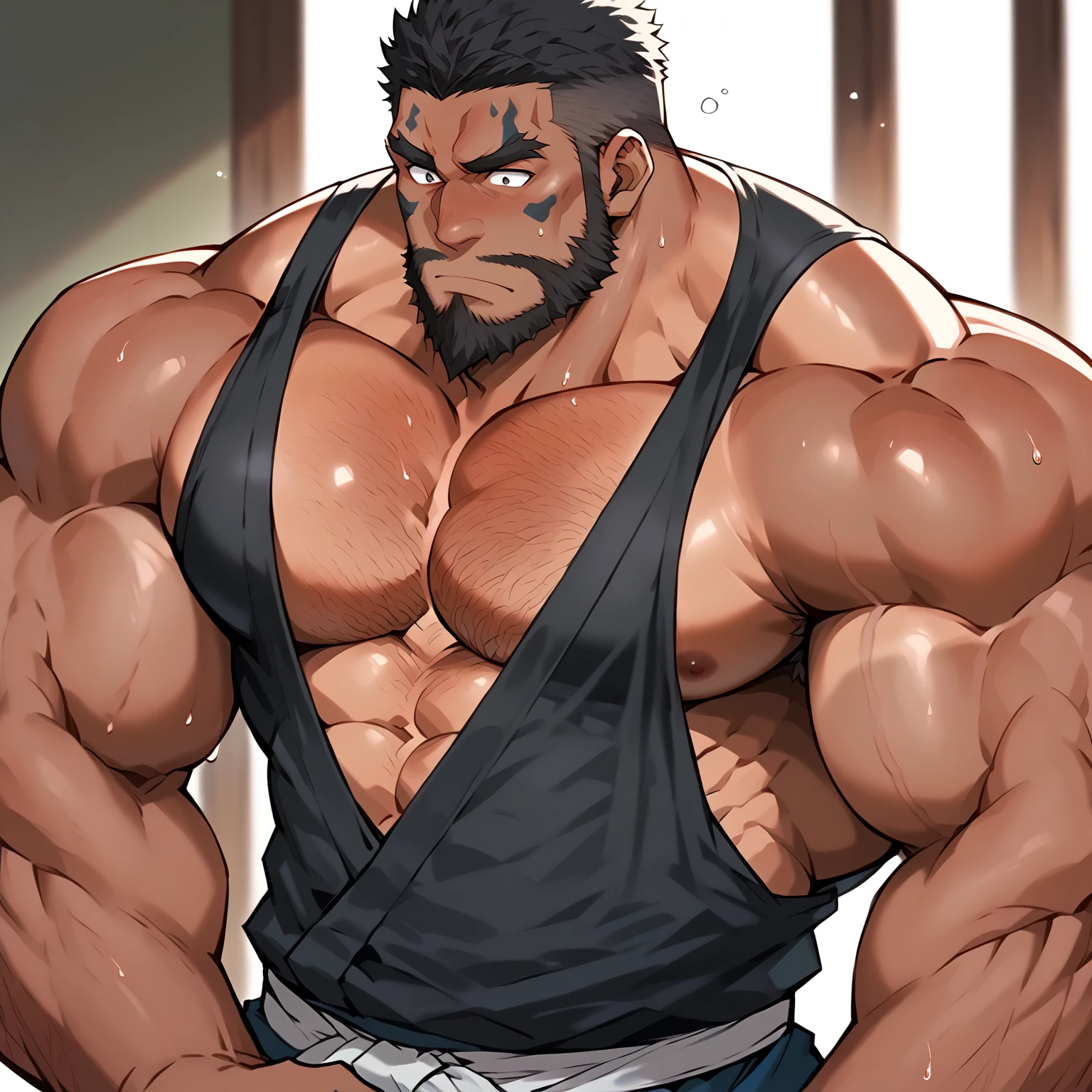 chubby old man in nigh street city, hyper muscle, hyper muscular, hyper pec, hyper pectorabsurdly muscular, absurdly muscle size, flare lights, bur background, old man, thick arm, huge arm, bearded. White hair and long beard, bearded, muscular, pectoral, wide pectoral, large pectoral, realistic, 8k, masterpiece, (wearing shorts and shirtless, topless, shoes)