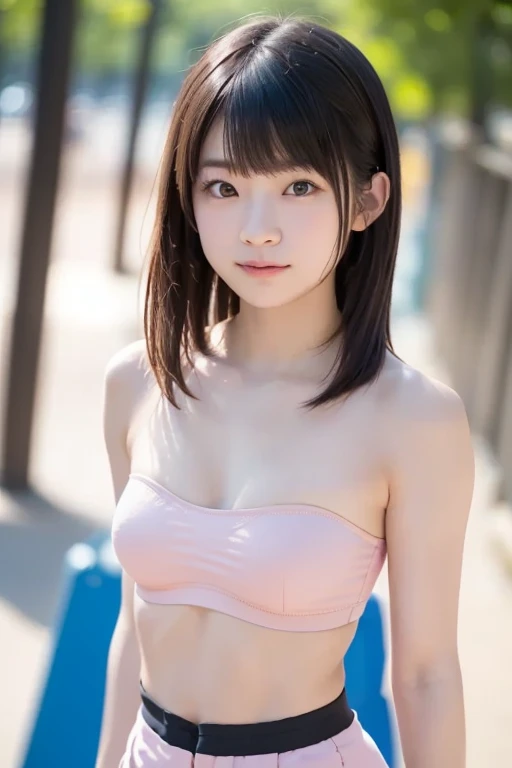 ((Standing on a hill overlooking the sea)),(masterpiece)、(Highest quality:1.5)、(Photorealistic:1.2)、(超Realistic), (High resolution), (Realistic), (Post-processing),(Sharp focus), Sharp focus:1.2,Backlight, (Improvement of quality:1.4), (Narrow waist)、((Perfectly detailed five-fingered hands)),(Anatomically correct body)、((1 female:1.4))、Japanese、Realistic Skin、(Small chest:1.4)、Bust size is A cup、A pretty woman with a slender figure:1.4,(from the front:1.5), (Enhances the beauty of skin texture:1.1),No makeup、美しいBlack Hair、smile、Natural color lip、(Small Mouth:1.4)、The mouth is not open、Thick lips、(Oval Face)、Even bangs、Hide eyebrows with bangs、((33-year-old woman))、Bob Hair、Hair blowing in the wind, (Black Hair, Iris, Watery eyes, Shining Eyes, Bob cut hair,), Hair behind the ear、No makeup、(Drooping eyes)、(((One lovely woman)),((優しい大きなsmile)),(( Small breasts,Small breastsの谷間)),((((Plump Cheeks)))),very cute,(Baby Face),Raccoon face,erotic、Light 緑 Bra,White skin,knees,(Skin-colored pantyhose),Detailed Panty Pattern、Panty Focus、Pink Panties、Photon Mapping,Light blue ribbon,Realistic、(Red bow tie)、Radio City、I can see the knees,White tiny panties