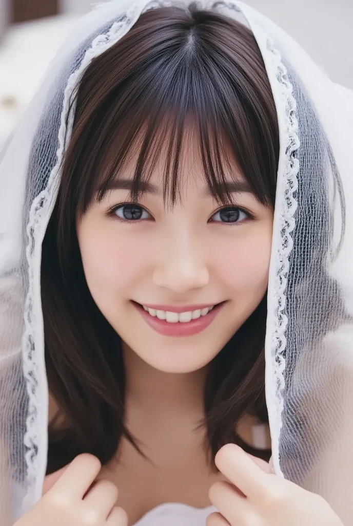 (Highest quality、Tabletop、8k、Best image quality、Award-winning works)、(Cute 15 year old bride:1.1)、(alone:1.1)、(The most extravagant and gorgeous huge pure white wedding dress:1.2)、(Perfect Wedding Lace:1.2)、(The most gorgeous and luxurious giant tiara:1.3)、(The most extravagant and luxurious giant necklace:1.3)、(A gorgeous bouquet:1.3)、The finest jewellery decoration、Perfect Makeup、Long eyelashes、Ultra HD Shining Eyes、Ultra HD Hair、Ultra High Resolution Glossy Lips、Beautiful face in ultra-high definition、(Accurate anatomy:1.1)、Very bright and beautiful skin、very bright and vivid、(Front facing body:1.1)、(The most refreshing and beautiful forest background:1.1)、(Small breasts:1.1)、(Small breastsの谷間:1.1)、(Perfect beautiful bridal photos:1.1)、(The most beautiful smile:1.2)、(perfect beautiful teeth:1.2)、(Face close-up:1.1)