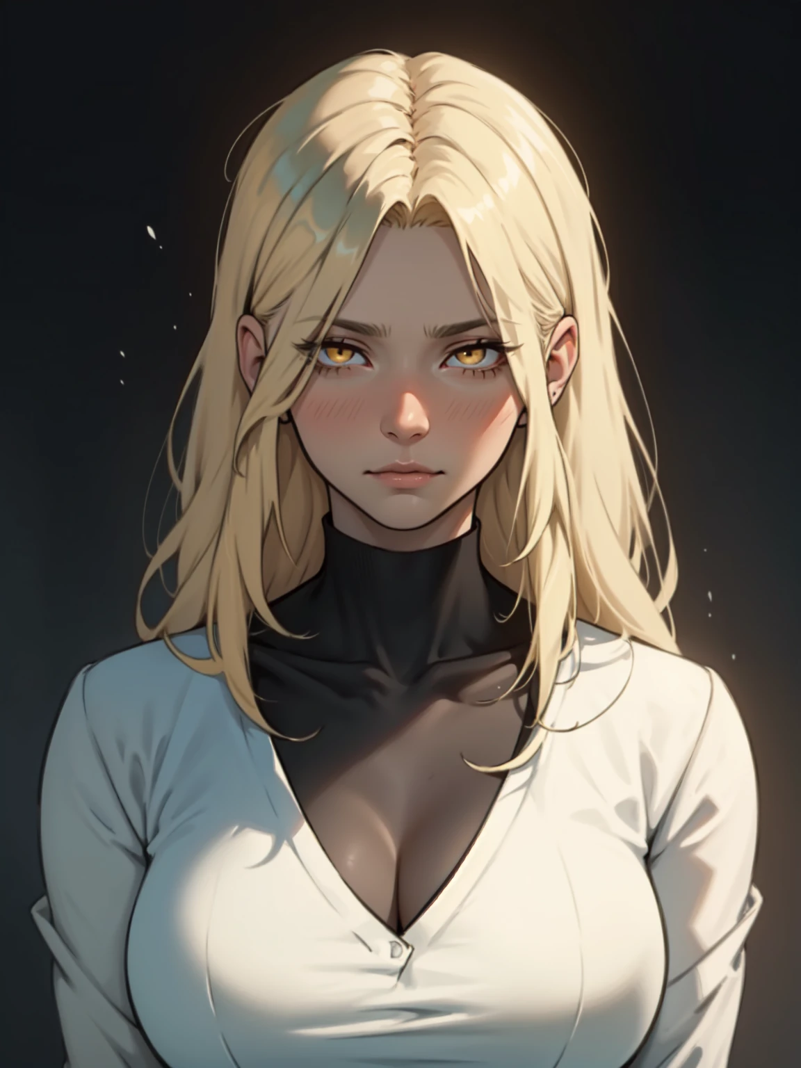pale skin black long hair yellow eyes muscular girl huge breasts sad expressionless sad expressionless sad expressionless sad expressionless sad expressionless sad expressionless