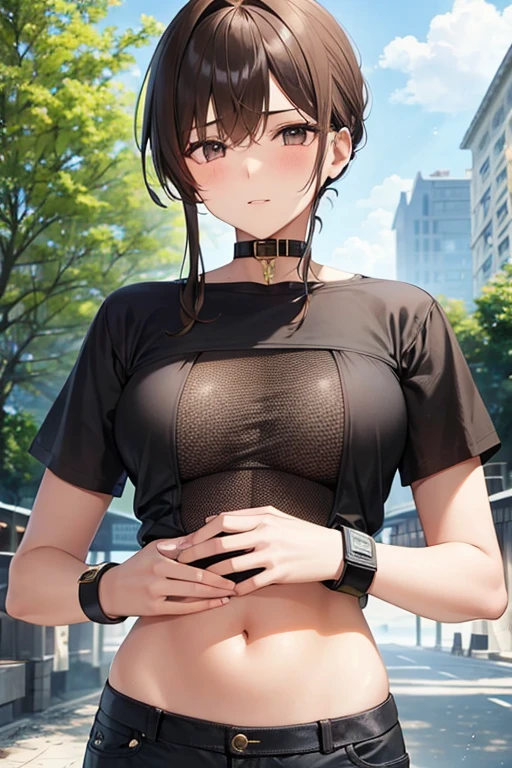 NSFW、(masterpiece、Highest quality:1.2)、1 person、solo、M字Leg spread、Leg spread座り、White string panties、Open legs、Legs open、Leg spread、(Big Tits、Big Breasts、Transparent breasts)、In town、congestion、belly button、Thigh、(Big Tits、Big Breasts、Transparent breasts)、(Erect nipples、black tank top shirt、black bra top、Low rise、belly button、Navy blue denim short skirt、Micro Mini Skirt、White string panties、Gold Necklace)、(Big Tits、Big Breasts)、(tall、Toned body、slim body、Brown Skin、Sunburn、Big Breasts)、(Slanted Eyes、Dark Eyes)、(Sexy look、Erotic look、Estrus、Lust)、((black hair medium straight、Black hair medium bob))、In town、Female teacher, 23 years old、Rumiko Honjo、((masterpiece))、((Highest quality))、((detailed)、((Adult female))、photograph、美しくdetailedな顔、detailedな目、独奏、