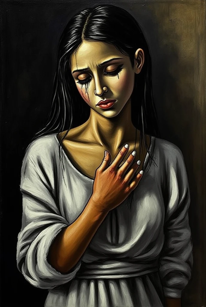 A painting of self-harm