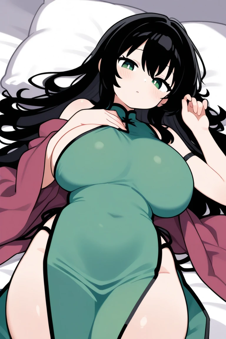 (( close、16K、Highest quality、Attention to detail、Rich skin detail))、((((Female, 32 years old、Browsing Caution、Chubby、Sex with a black man、Sex with multiple men、bukkake))))、(Green Eyes)、((long hair、Straight Hair、Blunt Bangs))、((Purple Hair))、(Beautiful Eyes)、(((White leotard、Ao Dai)))、((((Swollen nipples、Huge breasts))))、Armpits、Hands behind head ((Sweat、Wet))、 ((blush))、(Fat belly、Wide Hips、Thick thighs)、((((Embarrassing、Lying down、Spread your legs))))、Are crying、((Bedroom at night、On the futon、Dark Room))