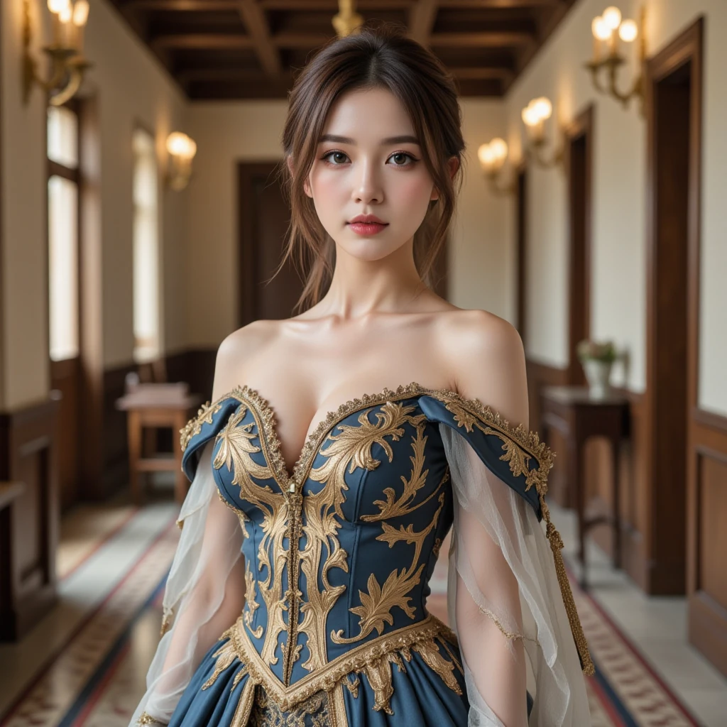 female mathematician,Ancient Greek costumes,Astronomical machinery,antique,A smile,,Sweet and seductive appearance.、Caravaggio's paintings、Chiaroscuro of Caravaggio,,Cute smile, Expression of ecstasy,erotick,A sexy
