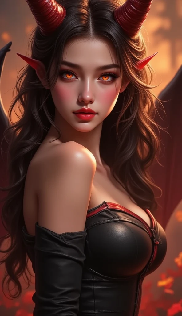 (masterpiece, best quality), ((1girl, (mature female) long hair), (star-shaped pupils,  +_+, symbol-shaped pupils, sparkling eyes), (cat ears, open open mouth)), (looking at viewer, light smile, off shoulder), (abstract, multicolored background, abstract background, chromatic aberration), vampire, blood on face, blood on clothes, bat wings
