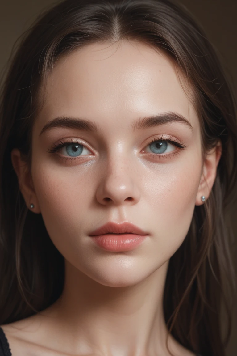 masterpiece, best quality, 1girl, <lora:polyhedron_new_skin_v1.1:0.45> detailed skin, short hair, messy hair, bangs, thick lips, long eyelashes, bright pupils, black hair, grey eyes, oversized shirt, english text, depth of field, expressions, upper body,