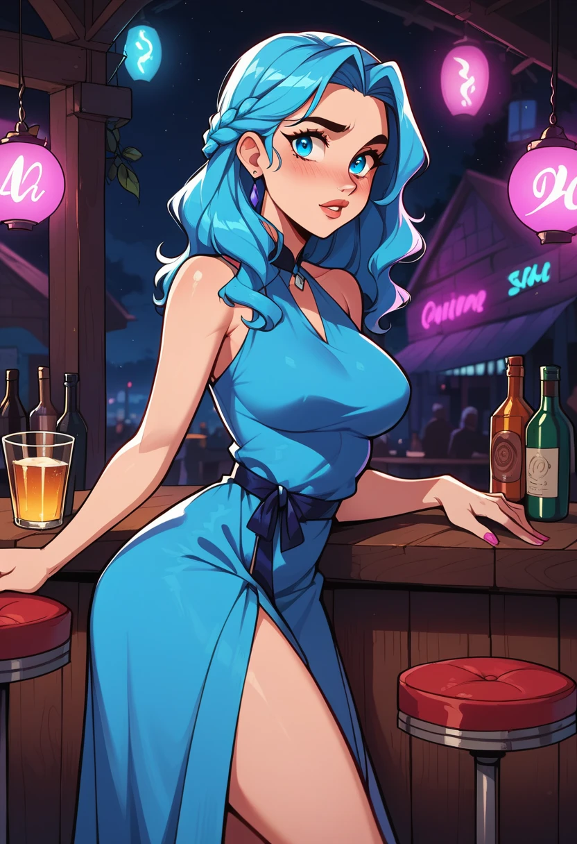 woman at bar
