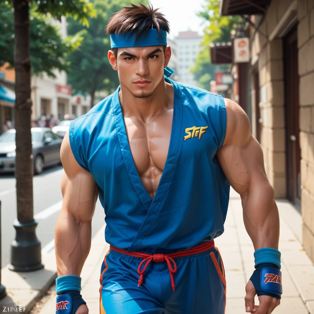 25-year-old man, alone, athletic, muscular, tall hair, white band on his forehead, no shirt, wears white bandages that cover almost his entire forearm, wears red shorts, looking seriously at the viewer, kick guard position boxing, cinematic, ultra sharp focus, award winning photography, perfect contrast, high sharpness, depth of field, ultra detailed photography, global illumination, fluid, ultra high definition, 8k, Unreal Engine 5, ultra sharp focus, award winning photography, trends art season,