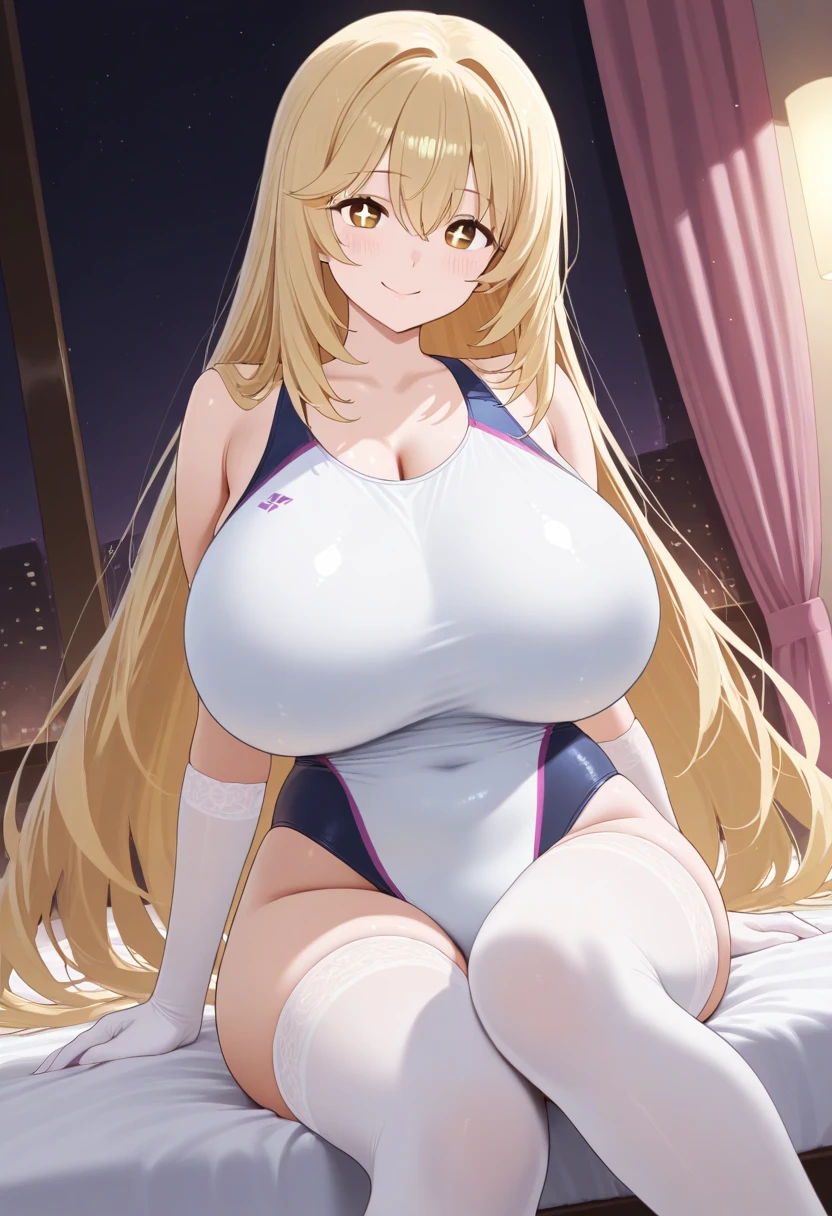 Rabbit Artoria Hairstyle, Costume RabbitArtoria, 1Girl, pectorals, Solo, Blonde hair, Green Eyes, French Braids, Long hair, large full breasts, cleavage, pony-tail, sidelocks, bangss, navels, looking up at viewer, bare shoulder, Braid, Hair between eyes, bunny pose, tiara, ahegao, Blush huge sagging breasts:1.8, Huge chubby sexy :1.9, Huge sexy , sexy legs:2.0, , Prohibited wearing, Wearing nothing, white transparent tights, Leg hugs, Hug your legs, Leg hugs, Squats and leg hugs, Pose, Lay , Lie down hugging your legs, You look so sexy with