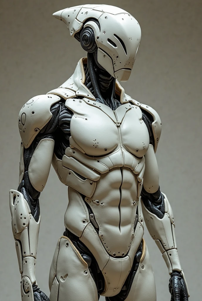 (score_9, score_8_up, score_7_up, score_6_up) BREAK (furry, source furry, uploaded on e621) BREAK robot, android, android skin, barcode tattoos on the body, (broken neck:1.2, damaged belly:1.2, damaged arms:1.2), cracked chest, solo, male, adult, nude, athletic, thin waist, white arctic fox, white fur, short messy dark blue hair, cute young face, talking, black mouth, canine teeth, blue robot eyes, hard nipples, black undies, equipment belt, holster, mechanical components, blue mechanical parts, gun, handgun, holding handgun, hand holding handgun, exploring, exploring the forest, forest, forest background, angry expression, looking away, BREAK good quality, best quality, high quality, high definition, hd, 4k, 8k, masterpiece, good proportion, perfect proportion, good anatomy, perfect anatomy 