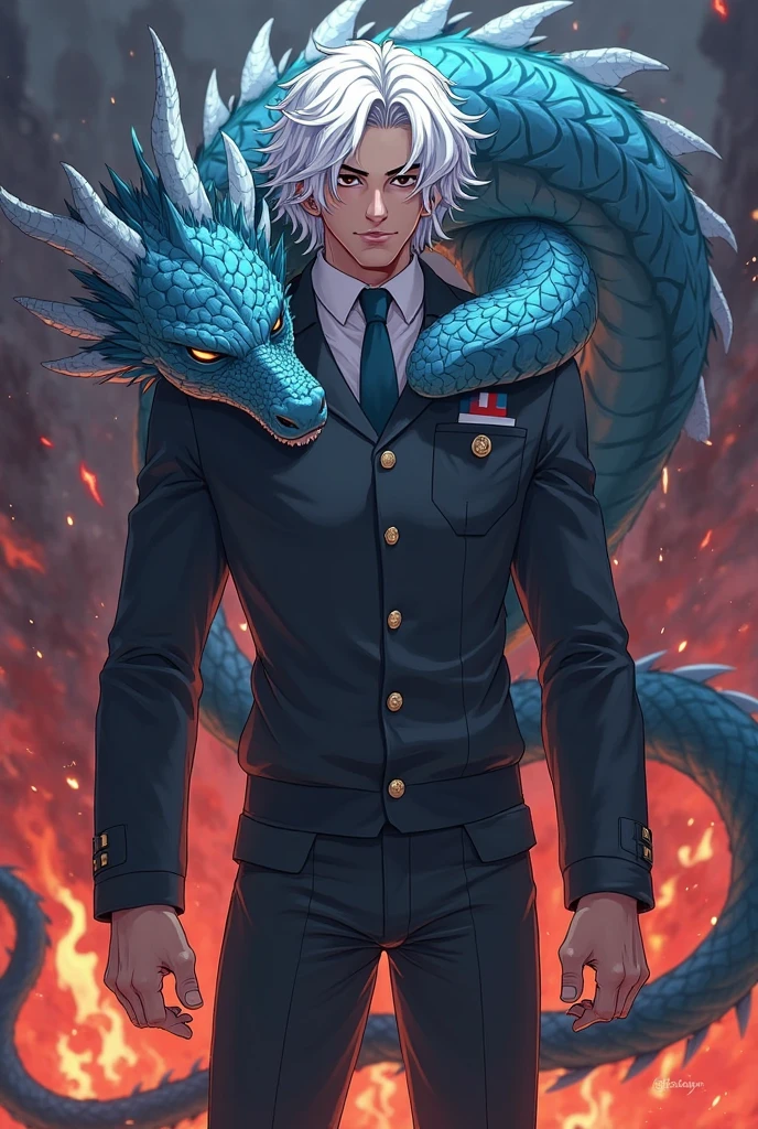 Furry dragon wearing business suit buff big dick
