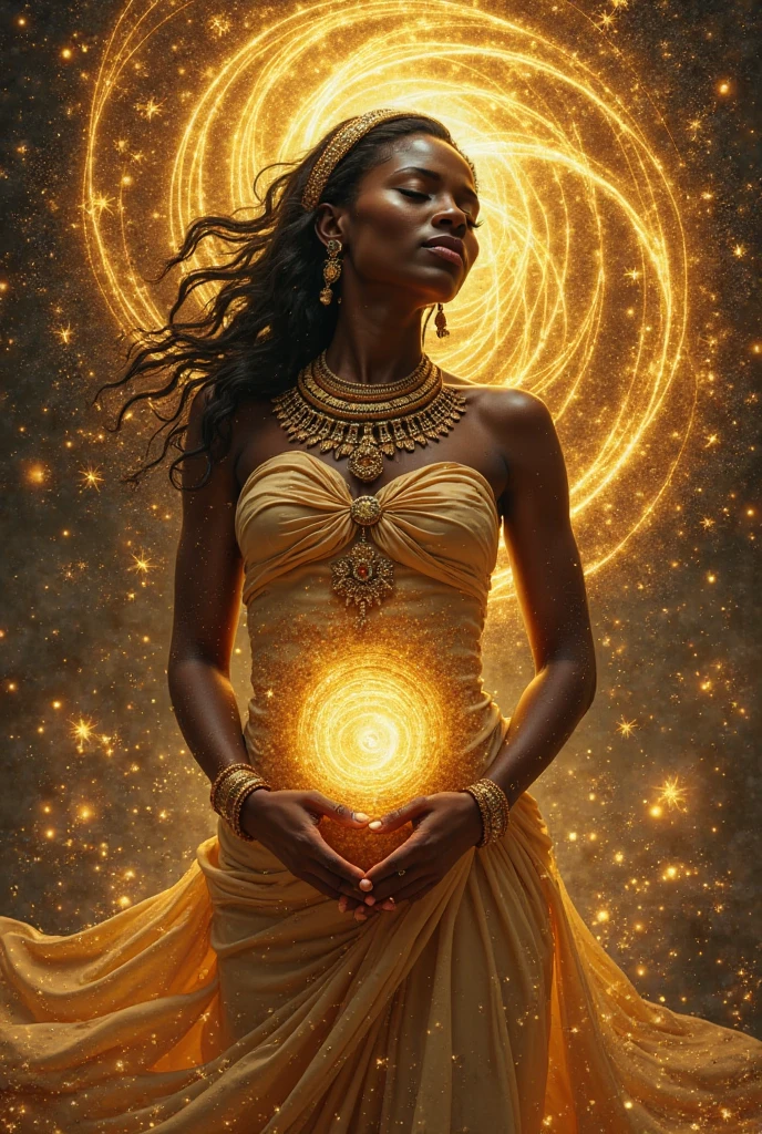 anjo de pele escura, corpo inteiro, africano, asas enorme, cosmico, olhos brilhantes, Biomechanicals, estranho, surrealismo, cores muito brilhantes, light particles, com luz brilhante, Mshiff, Arte do papel de parede, Papel de parede UHD