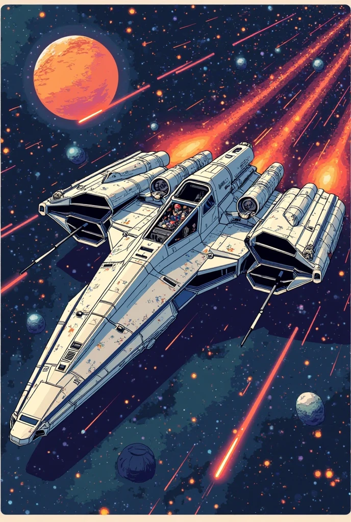 Star Wars animated spaceship sticker - SeaArt AI