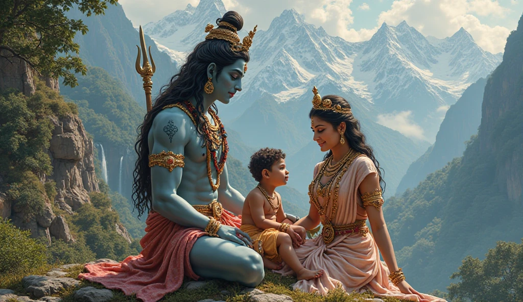 Shiv parivar realastic photo