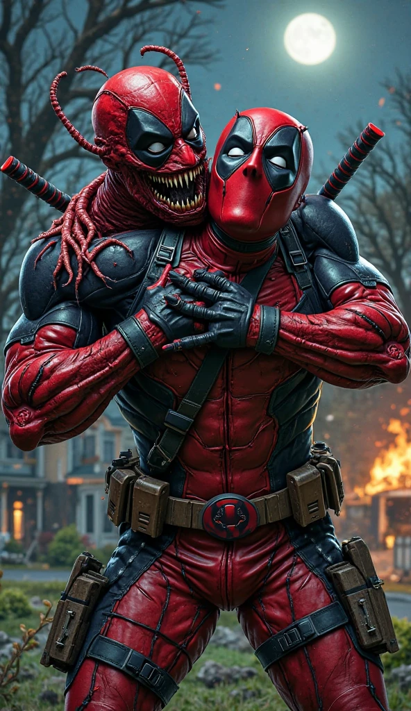Marvel Heroes, Deadpool, Tentacle entanglement, uniform, Binding hands togethe, Foreign object invasion, monster breeding, wet, slime, tentacles, slimy tentacles, monster and human breeding, Tentacles wrapped around the body, Insert tentacles into the body