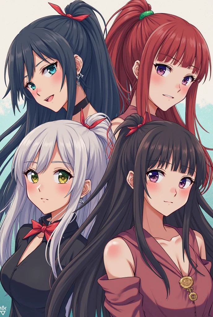 (Tabletop:1.0), (highest quality:1.4), (High resolution:1.2), From the side,Sharp contours, long hair, highest quality, masterpiece,Glasses,Voice of the Heart,yandere,Browsing Caution,,facial,Excessive ,Chest to chest,Ecstiva,blush,Heterochromia iridis,Colorful Hair,Dynamic composition,Swimwear,horizontal line