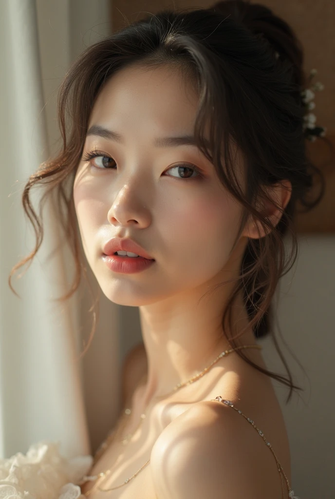 Combine the photo of model Adriana Lima and actress Son Ye-jin