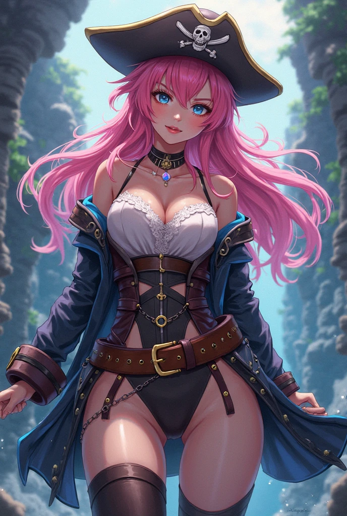 1girl,ayachi nene, cleavage, large breasts, belt,witch hat, cape,blush,bed,spread legs, navel,