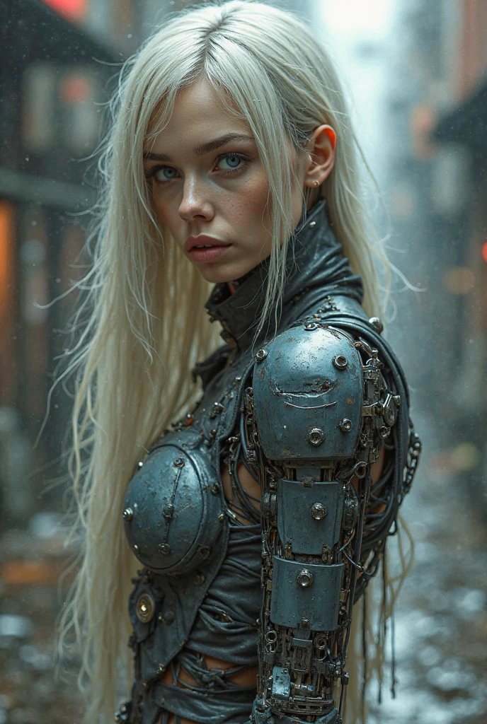 (best quality), (top quality), (8k), (3d), (masterpiece), (dark), (whole body), (melancholy), (sadness), (agony), (terror), (horror), (psychedelic), (cyberpunk), (dark), (black and white), (realistic photo), (real photo), (real woman), (real woman), (realistic woman), (real woman), real woman, whole body, cyberpunk, bloodstained, white light blonde hair, white eyes, in a desert of sand, mad max, dark and terrifying. --auto --s2