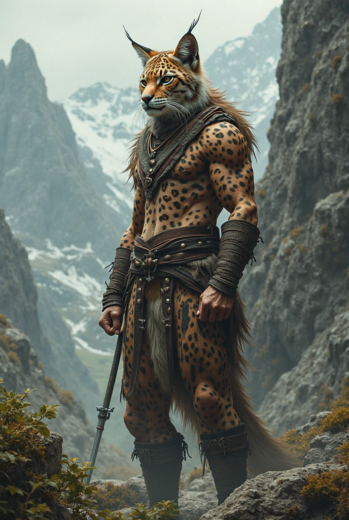 Young man capable of transforming body parts into animals, lion's paw, leopard tail, wolf's ears