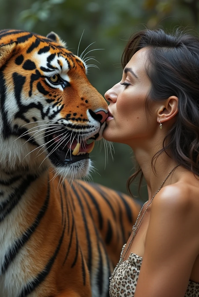 girl naked cry and tiger bite her boob horror