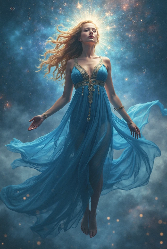 beautiful French woman,sensual pose,magical night,illustration,ultra-detailed,realistic colors,soft lighting,romantic atmosphere,flowing dress,sparkling stars,endless beauty,artistic style,ethereal beauty