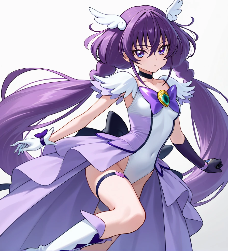 <lora:HeavensLostProperty:0.6>, Angeloid, solo, smile, dynamic pose