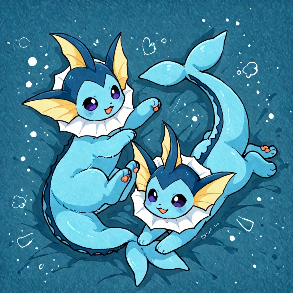 2 Naked brown vaporeon
