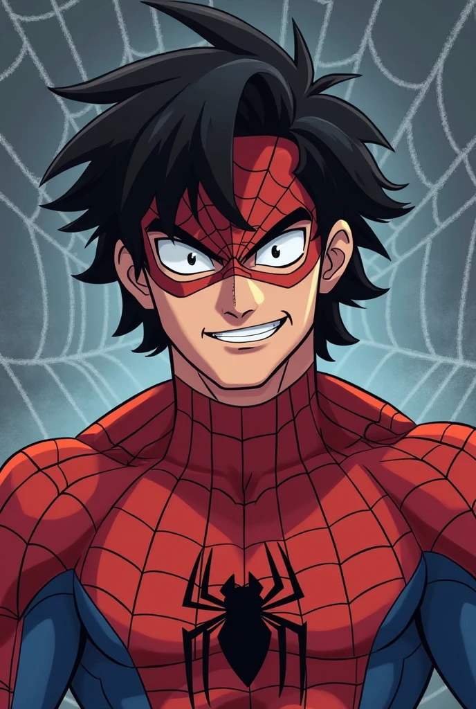 spider man costume, spider web print, spider web, spider man
Masterpiece, absurd, fine details, HDR, photorealistic,
focus on the eyes,
standing on the roof of a skyscraper, ((without mask)), looking at the viewer, smiling,
background of New York buildings, curly hair