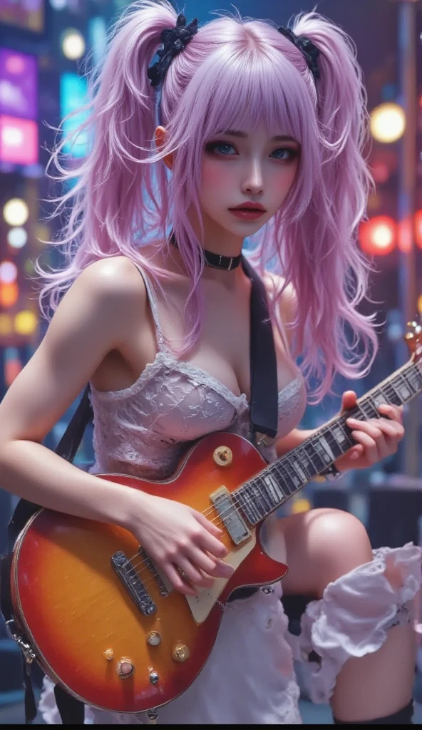 Sexy girl and rocker boy