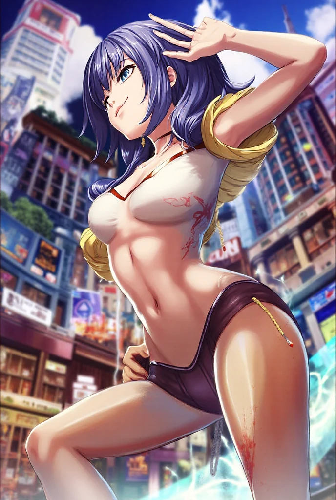 nsfw, large breasts, naked, nude, sea, Highway、 flooded、 running、 Building FIRE、 Heavy snowfall