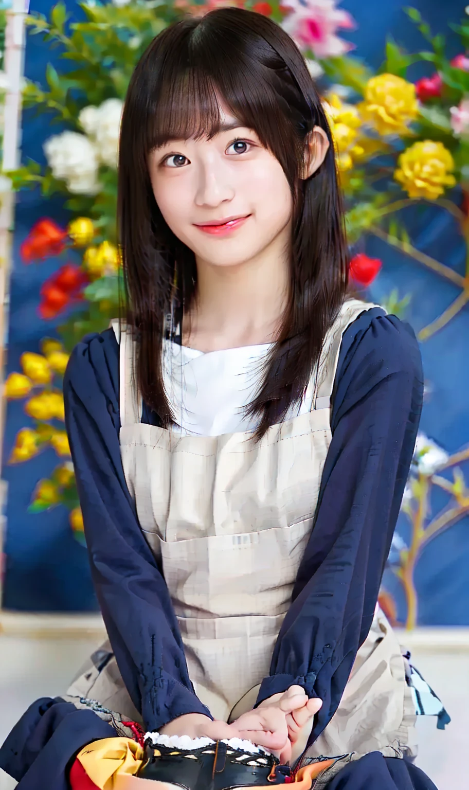 8K、RAW Photos、Highest quality、Japanese Model、Young and sexy gravure idol、Young and cute gravure idol、リアルなYoung Gravure Idol、Real fleshy gravure idol、Young Gravure Idol、A sophisticated gravure idol、Young and skinny gravure idol、The most beautiful Asian girls of all time、Blue Apron、Beach,Blur the background