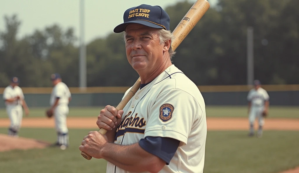 A photo of Lloyd dressed as a baseball player, swinging a bat at a Little League game.,Dumb and Dumber,In terms of appearance, Lloyd is noted for his bowl-cut hairstyle, a toothy grin with a prominent chipped front tooth, and a penchant for quirky, mismatched clothes that mirror his eccentric nature. His most iconic outfit is a bright, baby blue tuxedo with a ruffled shirt, which he wears with uninhibited confidence., male
