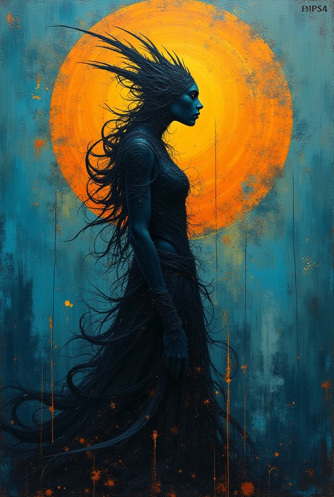 dark and moody photo of a statuesque Belgian woman with a hungry expression, black ink flow, cyberpunk-hued colors, two tone photorealistic masterpiece by Aaron Horkey and Jeremy Mann, intricately detailed fluid gouache painting by Jean Baptiste, swirls, waves, ink splatter, professional photography, natural lighting, volumetric lighting, maximalist, 8k resolution, concept art, intricately detailed, complex, elegant, expansive, fantastical, cover <lora:weitian-000016:1>, foggy, hazy, red sky yellow sun, still frame from the movie Conan