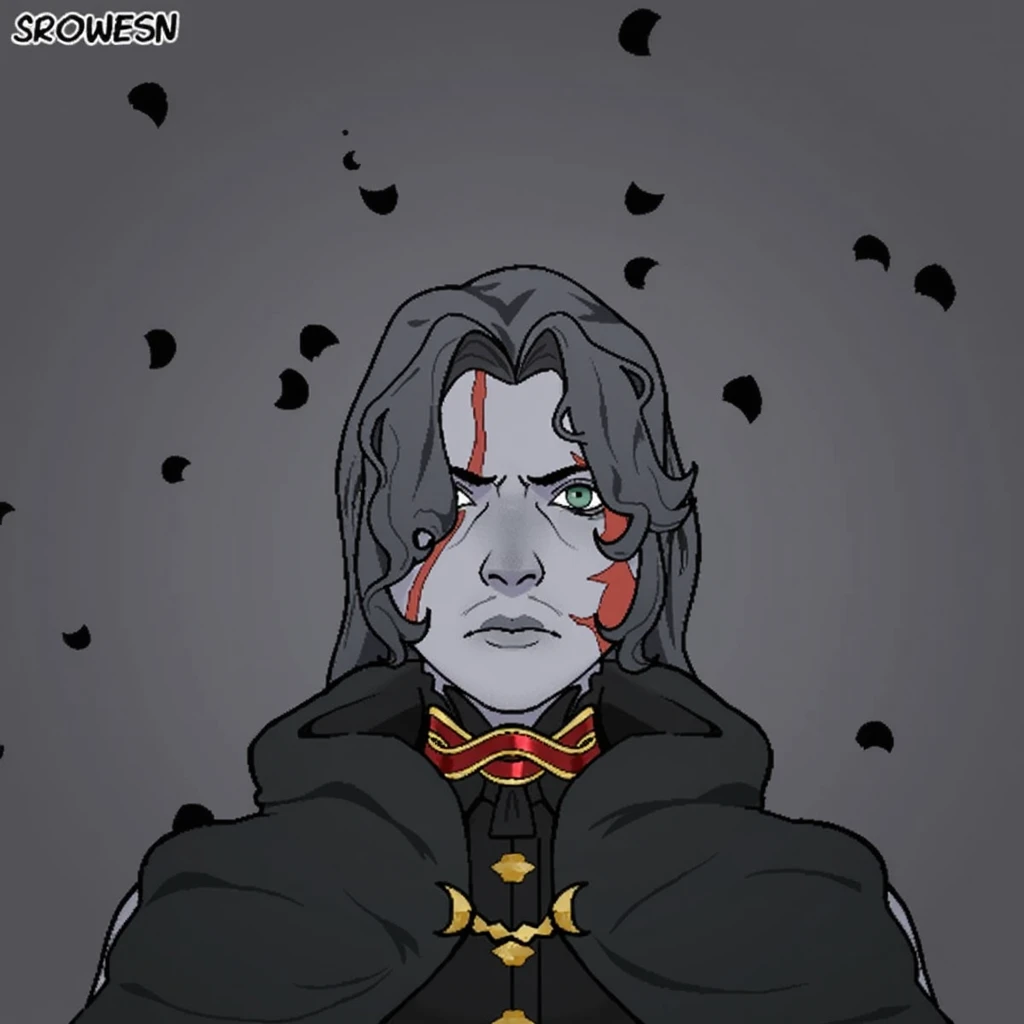 sgnjd\(a\), dio-hairstyle, outfit-dio, 1boy, solo, blonde hair, male focus, headband, red eyes,dio brando,
araki hirohiko (style), open mouth, smile,blood
 