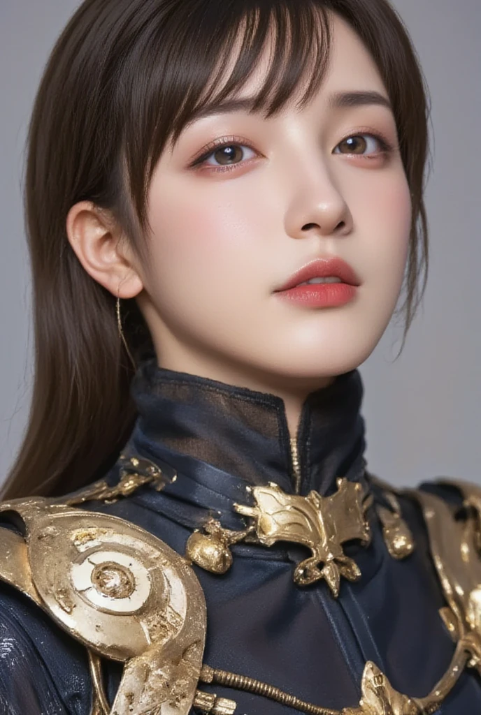 (masterpiece, highest quality, highest quality, Official Art, beautifully、beautiful:1.2), (One Girl:1.3), Light freckles, Fair skin, Very detailed, Portraiture, View audience, alone, (whole body:0.6), detailed background, close, (Warm Meadow theme:1.1), Paladin, Charlatan, Grin, Mysterious, Swaying in the mountains, Modest clothing, ((((Ornate white and gold metal plate armor)))), Cowl, nun food, Wimple, armor, Cowl, Robe, Chain mail, Chain mail, leggings, Chain mail leggings, Chain mail leggings, (armor breastplate), Tabard, throat, food, Scapula, Shingard, armor, Knee-high boots, Long sword, shield, Cape, Cape, pearlescent metal, White cloth, Light Leather, ((((Huge breasts)))), Tight waist, Slim Hips, Long legs, Medieval (The appearance of the mountain:1.1) background, dark Mysterious lighting, Shadow, Magical atmosphere, Dutch Angle,