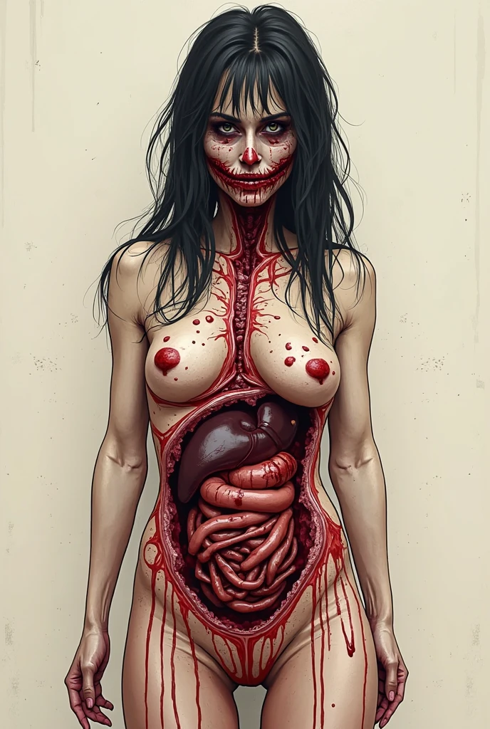 True death, death invarnate,rotting skin, rotting flesh, realistic  skeletal face, undead head, gorgeous seductive body, seductive pose, dead pregnant fetus, 