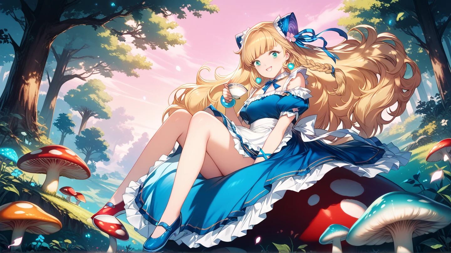 Make a thumbnail for YouTube of a video about Alice in Wonderland